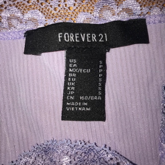 Forever 21 Lavender velvet tank top - Picture 3 of 3
